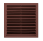 Решетка 234х234 коричневая  вентиляционная с сеткой